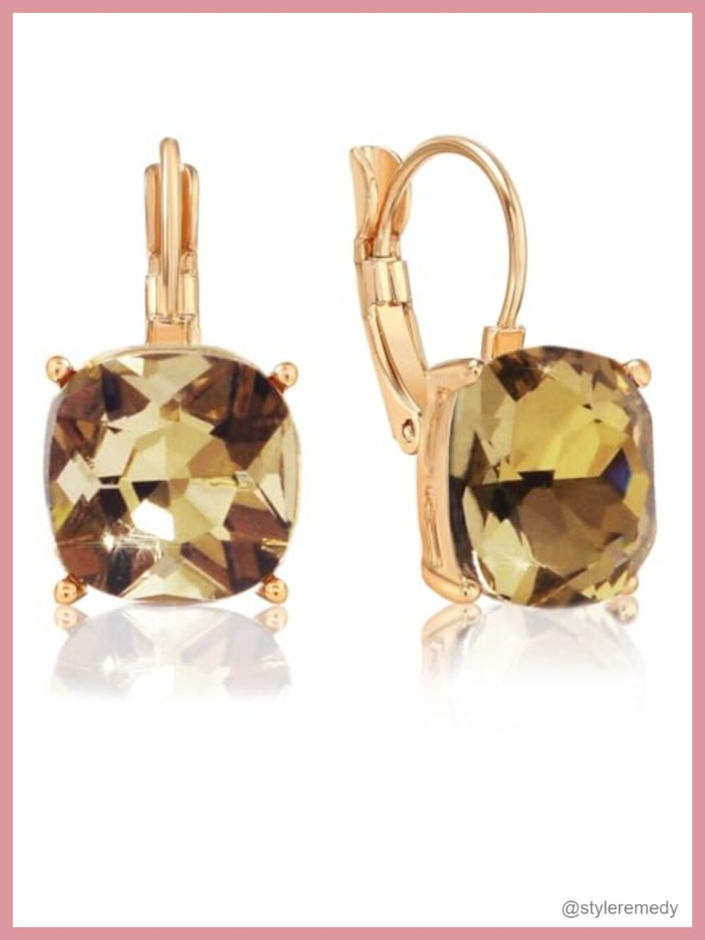 Large Glitter Statement Leverback Dangle Earrings, Gold-Tone Plated